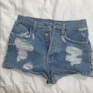 Carmar denim shorts with rings on the side